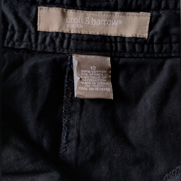 Croft and Barrow Black Skirt/Skort with built-in shorts - Picture 8 of 11